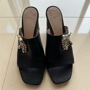 Stuart Whitman Black Heel with crystals